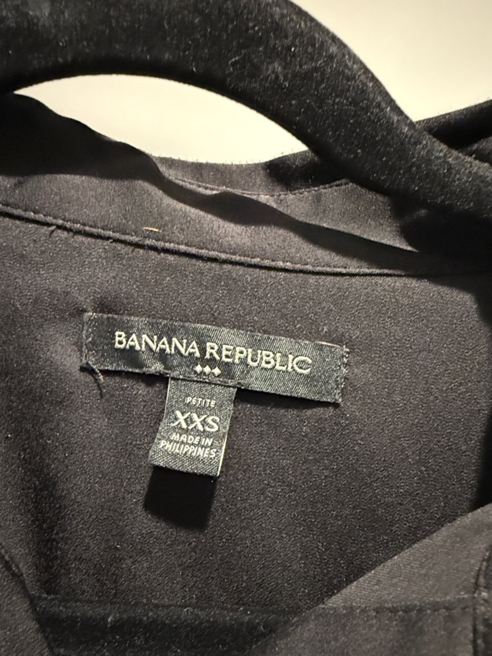 Banana Republic Black Long Shirt Dress with Waist Tie - Picture 2 of 3